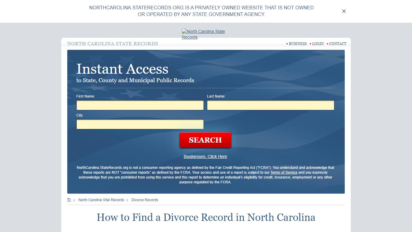 How to Find a Divorce Record in North Carolina